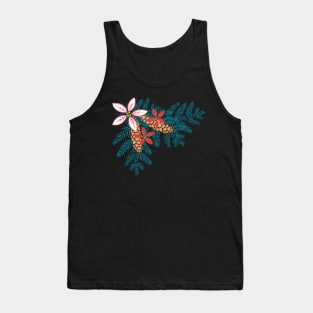 Cute Poinsettia Pinecone Branch Tank Top